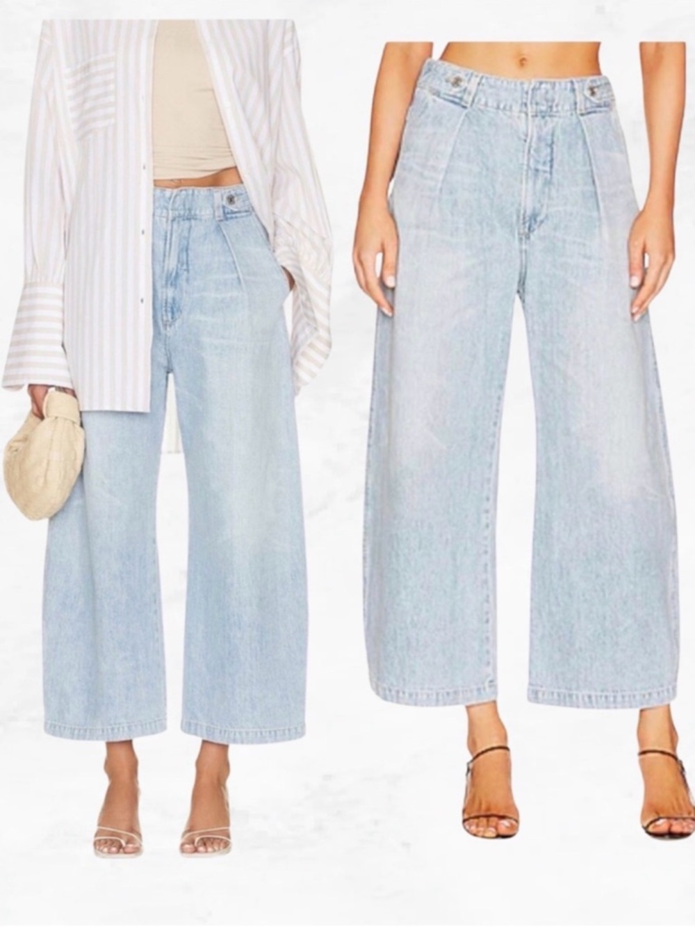 Citizens of Humanity Beverly Jeans Barrel 26 NWT Wide Leg Pleated Denim